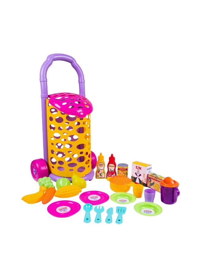 Dede Candy & Ken Bazaar Trolley Toy – Pretend Play Shopping Cart for Kids, Role Play Grocery Toy - Image 1